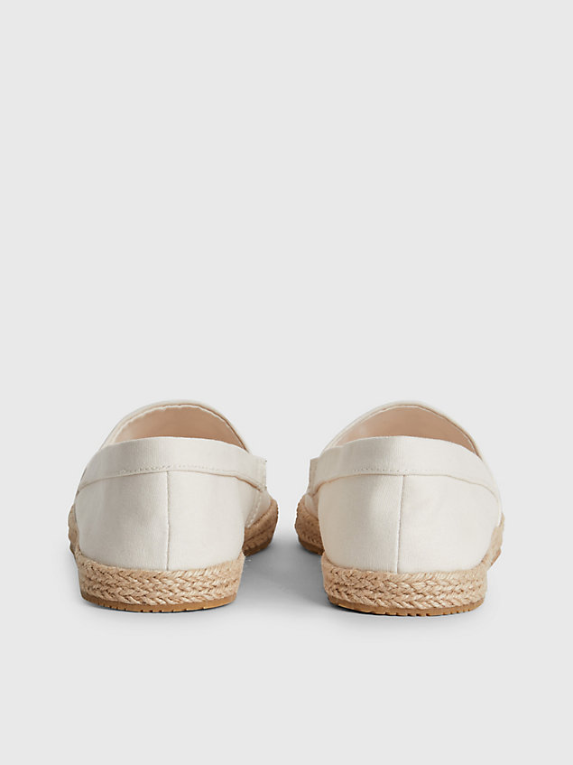 white recycled canvas espadrilles for women calvin klein jeans