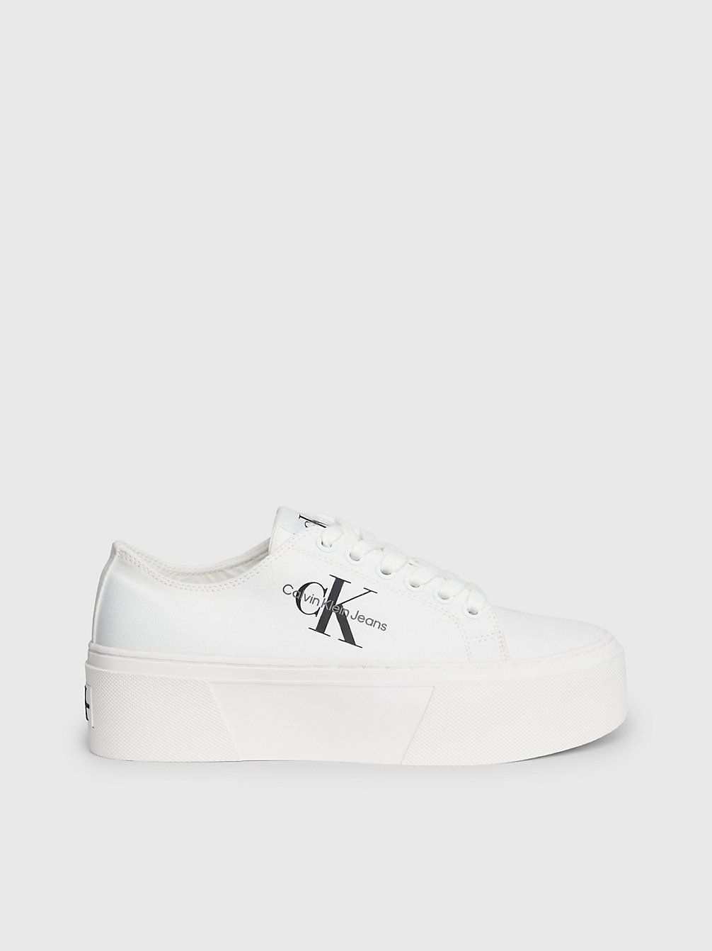 WHITE > Plateau-Sneakers Aus Canvas > undefined Damen - Calvin Klein