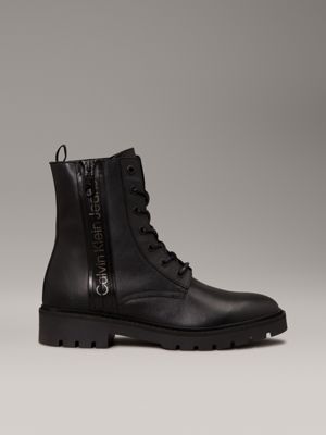 black leather boots for women calvin klein jeans