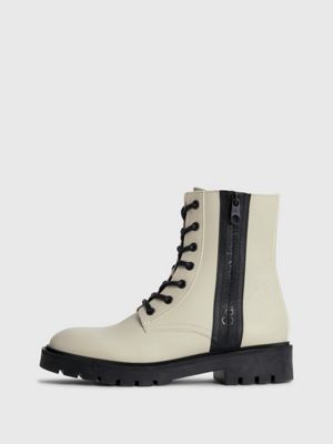 Calvin klein devlin box leather outlet boots