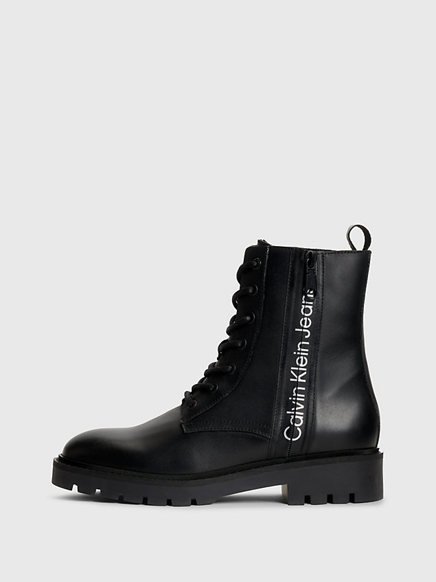 black leather boots for women calvin klein jeans