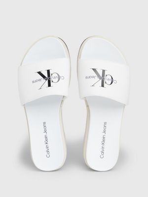 Calvin klein on sale white sliders