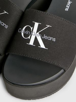 Calvin klein sales black sliders womens