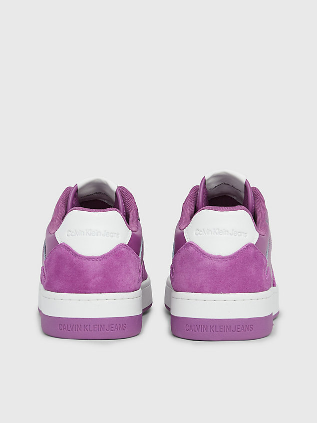 purple buty sportowe z zamszu dla kobiety - calvin klein jeans