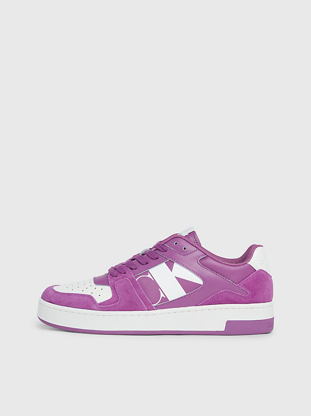 purple suede trainers for women calvin klein jeans