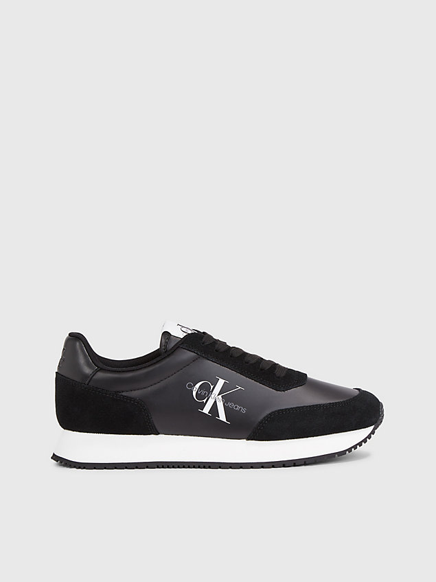 black pearlised recycled trainers for women calvin klein jeans