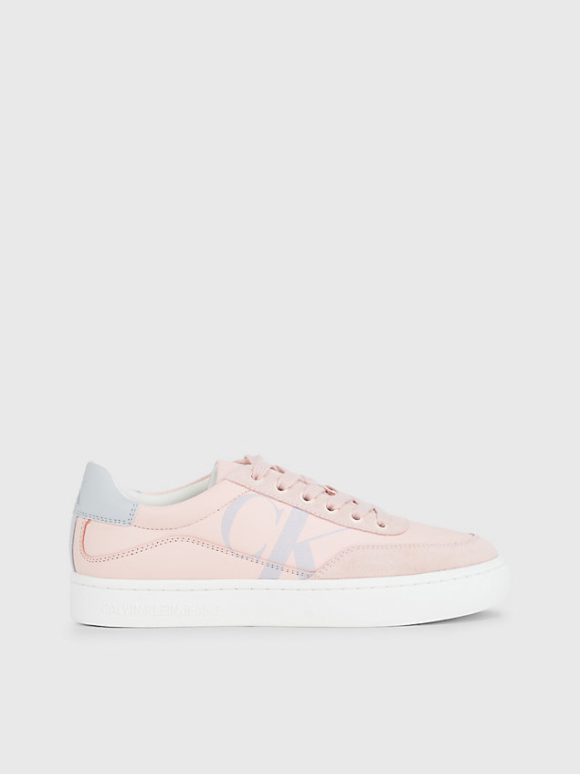 pink leather trainers for women calvin klein jeans