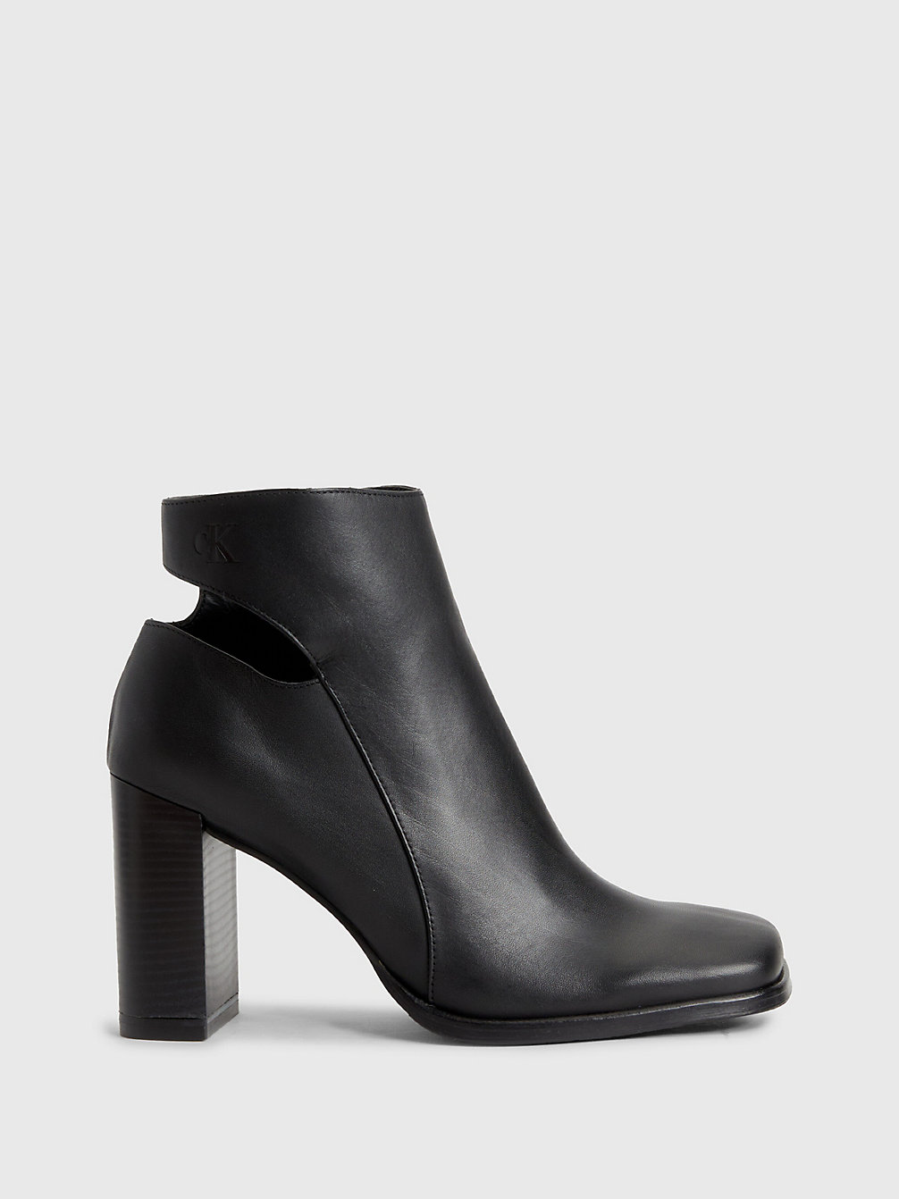TRIPLE BLACK Leather Heeled Ankle Boots undefined women Calvin Klein