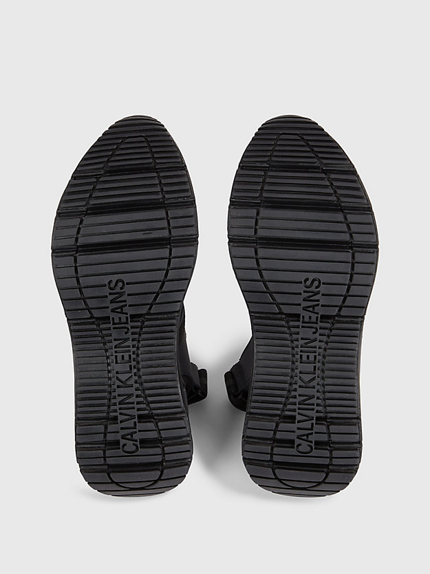 sandali in design ibrido riciclato triple black da donna calvin klein jeans