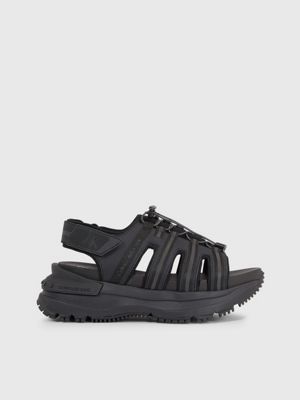 Calvin klein black outlet and white sandals