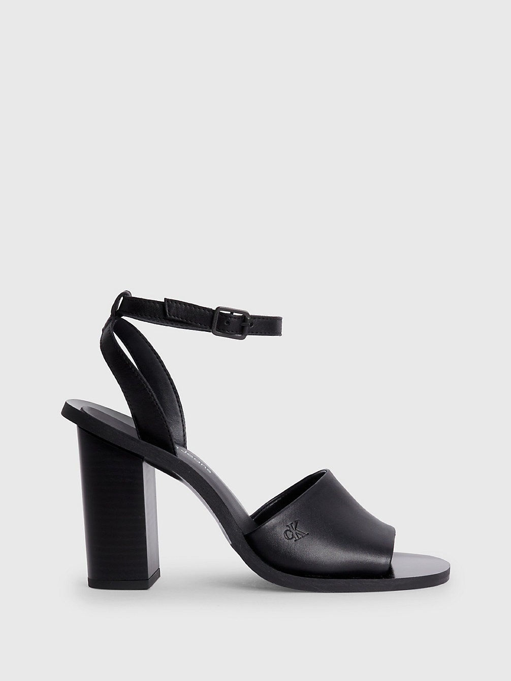 TRIPLE BLACK Leather Heeled Sandals undefined women Calvin Klein