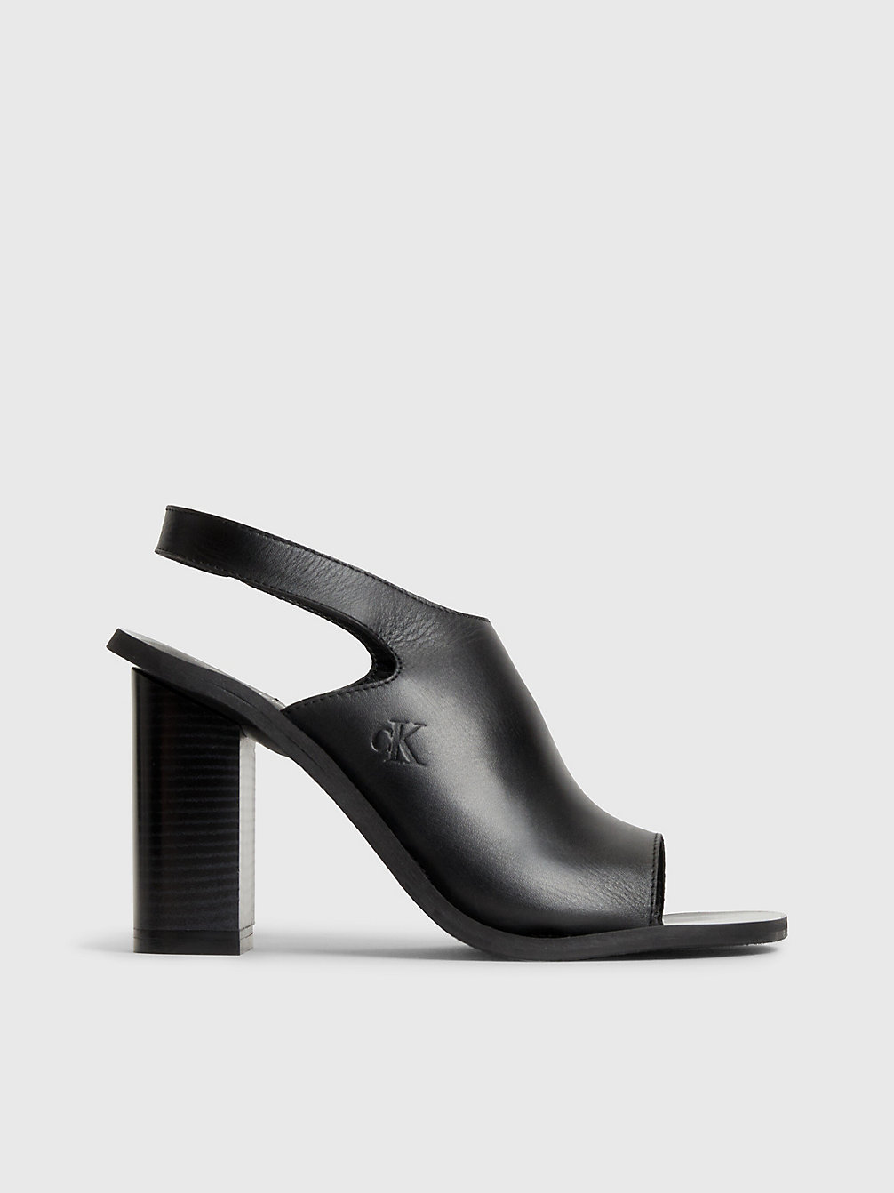 TRIPLE BLACK Leather Heeled Sandals undefined women Calvin Klein