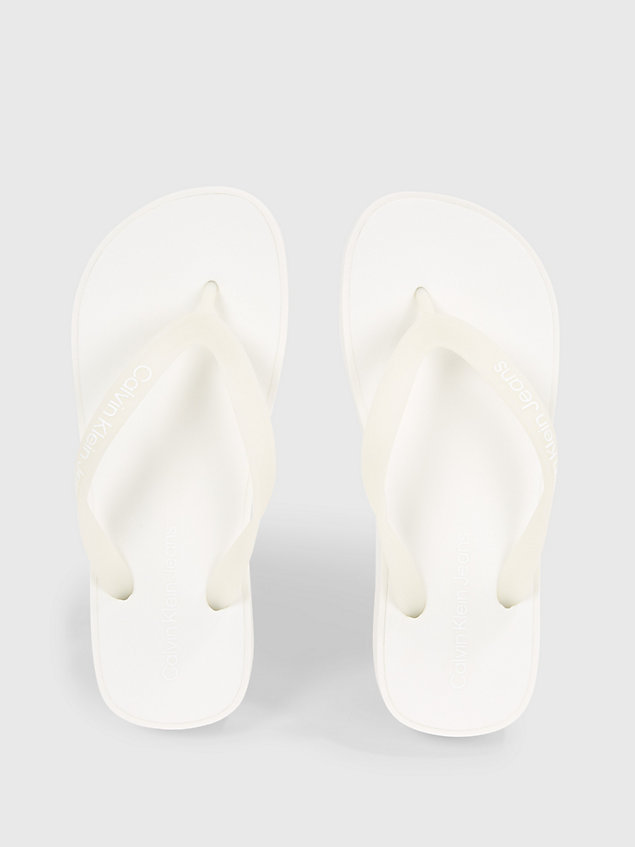 white platform flip flops for women calvin klein jeans