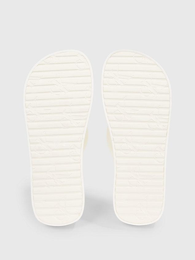 white plateau-flip-flops für damen - calvin klein jeans
