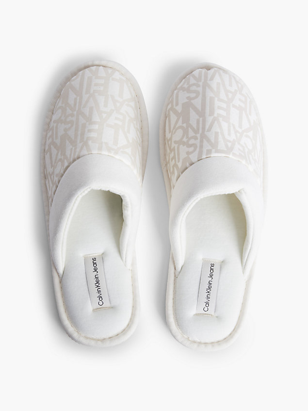 beige recycled slippers for women calvin klein jeans