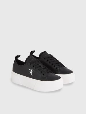 Baskets compens es en cuir Calvin Klein YW0YW01107BEH