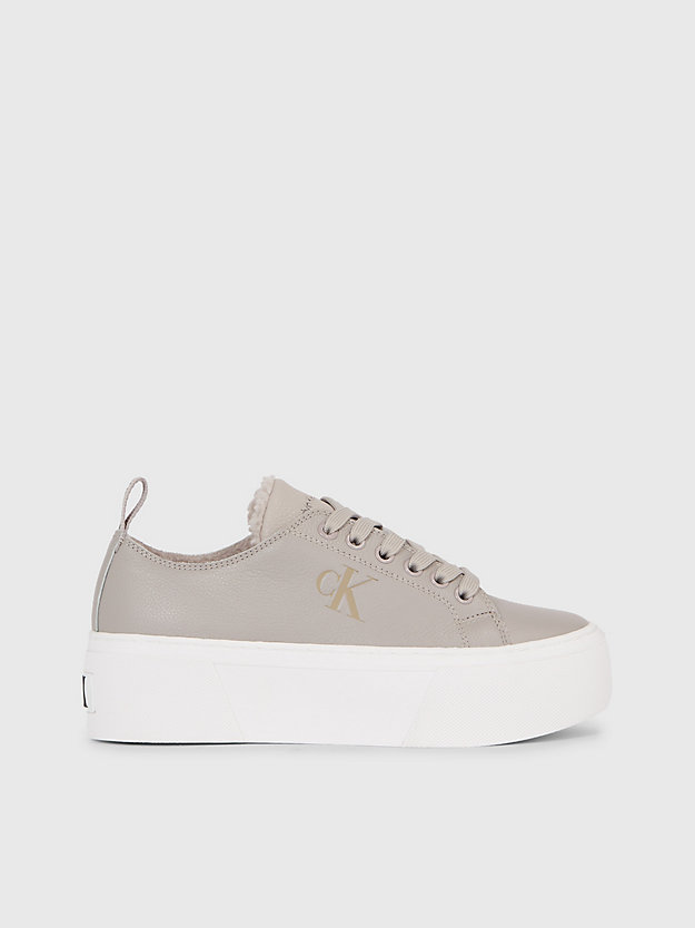 porpoise leather platform trainers for women calvin klein jeans