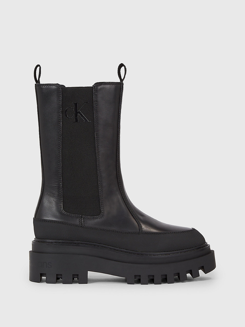 TRIPLE BLACK Leather Platform Chelsea Boots undefined women Calvin Klein