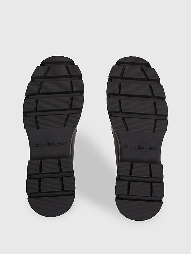 black plateau-loafers aus leder für damen - calvin klein jeans