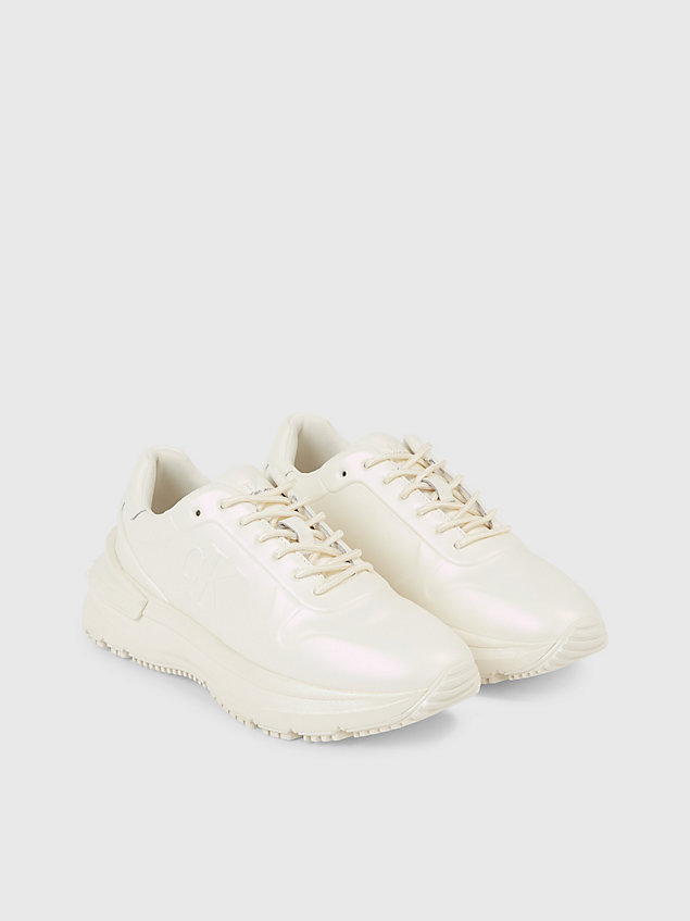 white leather chunky trainers for women calvin klein jeans