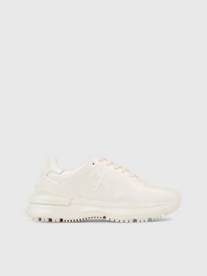 Calvin klein leather on sale chunky trainers white