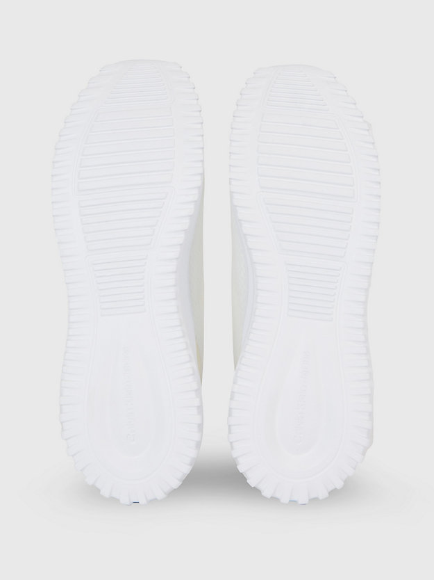 baskets en maille bright white/creamy white pour femmes calvin klein jeans