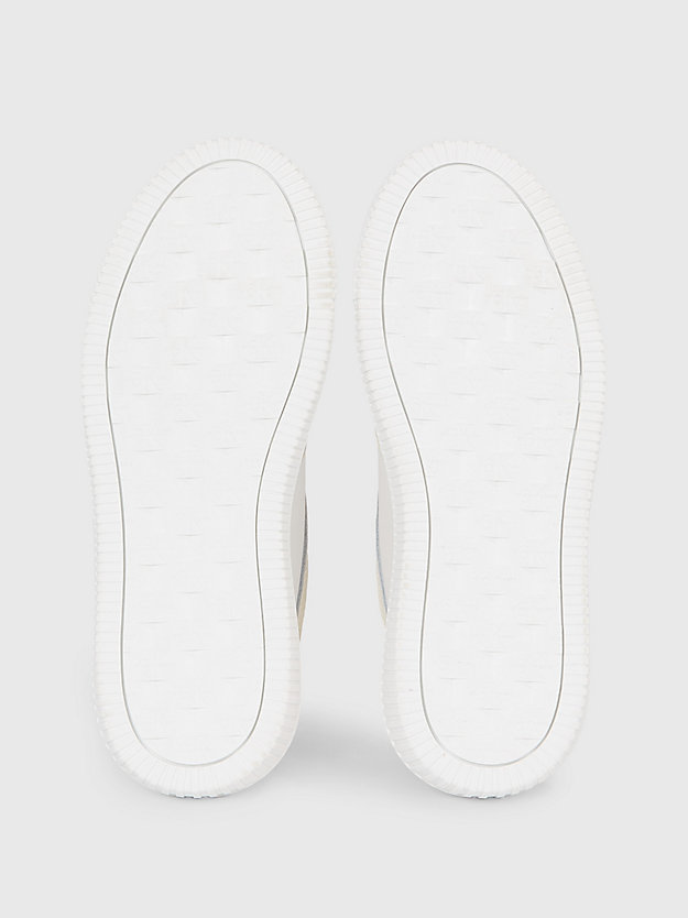 sneaker in pelle bright white/creamy white/sun baked da donna calvin klein jeans