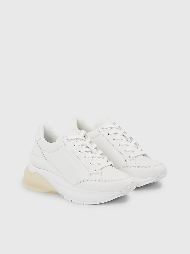 white leather wedge trainers for women calvin klein jeans