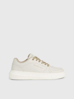 Faux leather hot sale trainers womens