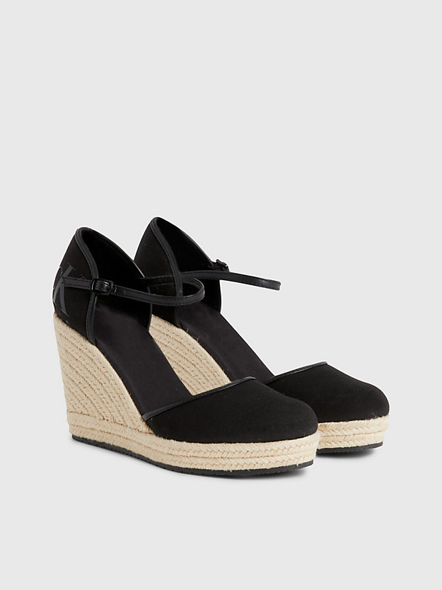 BLACK Recycled Espadrille Wedge Sandals for women CALVIN KLEIN JEANS