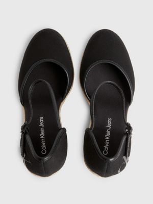 BLACK Espadrille-Wedges aus recyceltem Material für Damen CALVIN KLEIN JEANS