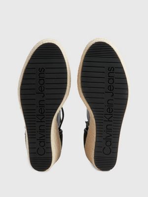 BLACK Espadrille-Wedges aus recyceltem Material für Damen CALVIN KLEIN JEANS