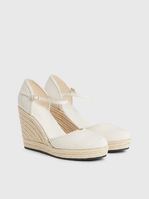 ANCIENT WHITE Recycled Espadrille Wedge Sandals for women CALVIN KLEIN JEANS