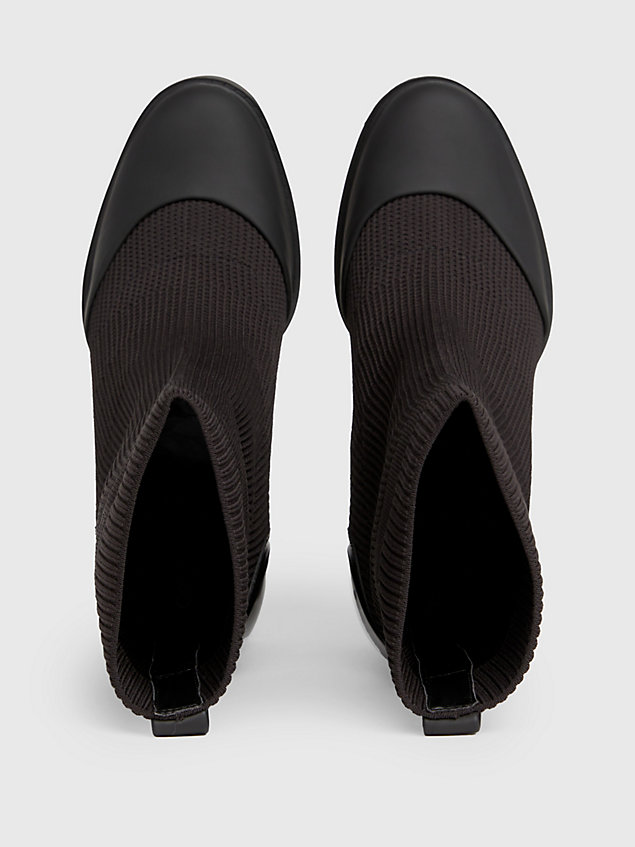 black knit platform boots for women calvin klein jeans