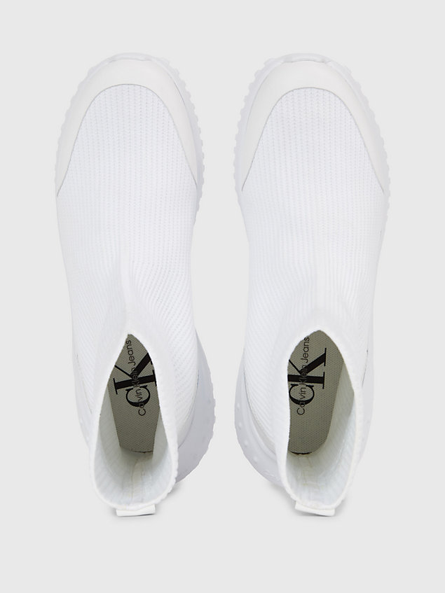white high-top sok sneakers voor dames - calvin klein jeans