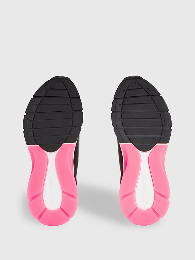 black/cotton candy slip-on sleehak sneakers voor dames - calvin klein jeans