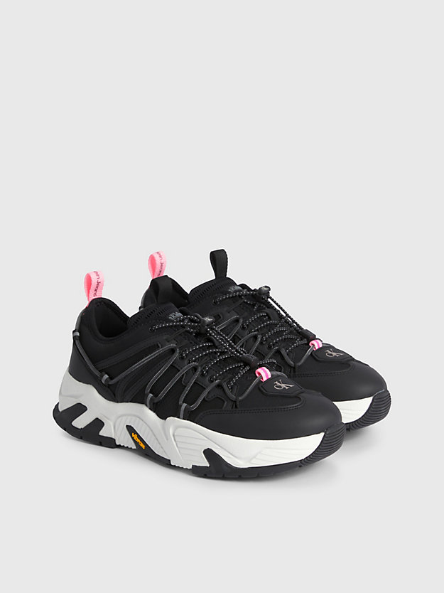 black/cotton candy vibram® chunky trainers for women calvin klein jeans