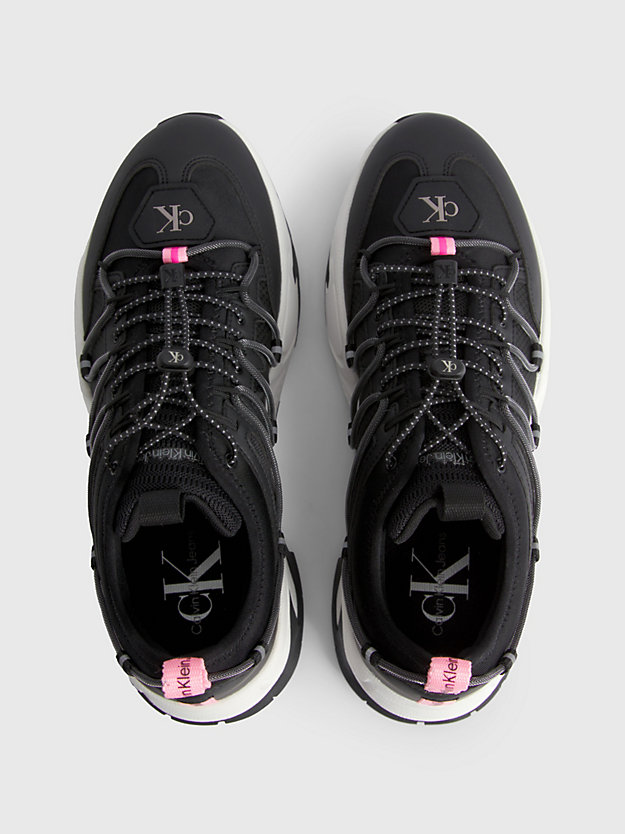 black/cotton candy buty sportowe na grubej podeszwie vibram® dla kobiety - calvin klein jeans