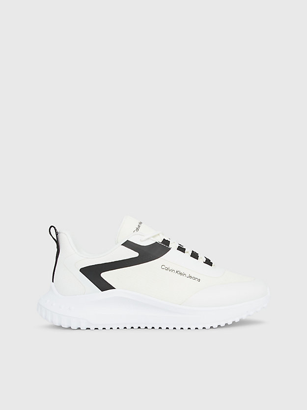 bright white/black sneakers aus mesh für damen - calvin klein jeans