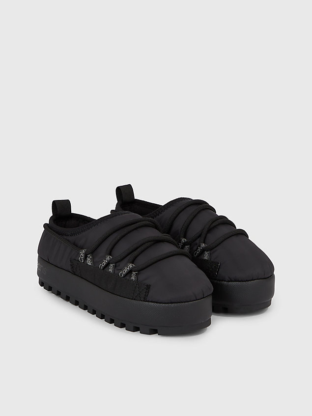 slippers con plataforma black de mujer calvin klein jeans