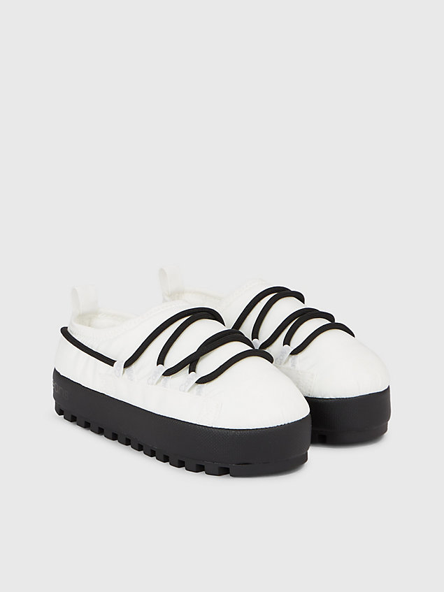slippers con plataforma white de mujer calvin klein jeans
