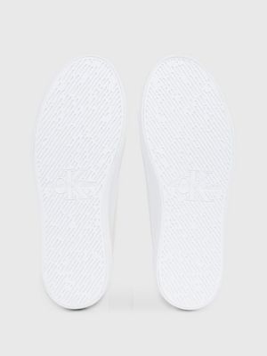BRIGHT WHITE/CREAMY WHITE Recycled Platform High-Top Trainers for women CALVIN KLEIN JEANS