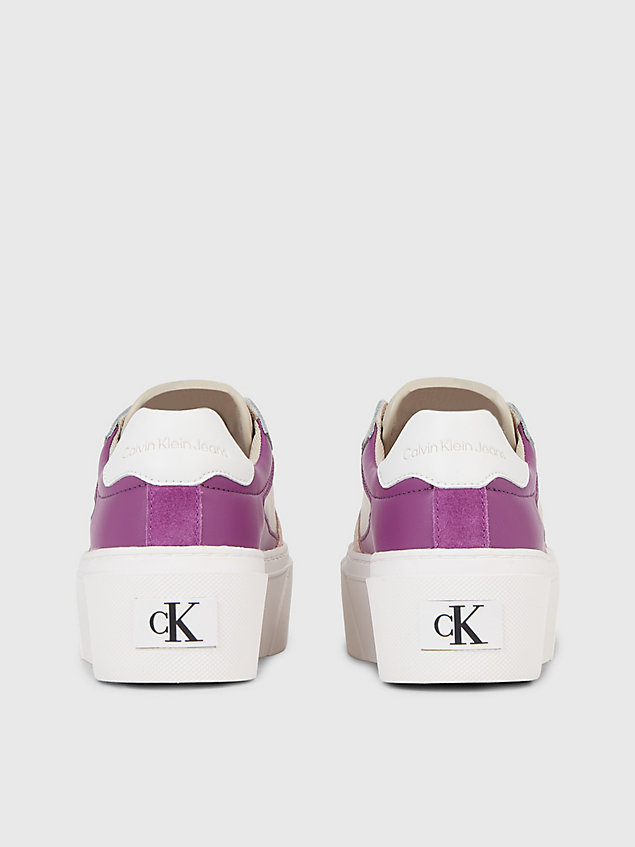 sneaker in camoscio platform purple da donna calvin klein jeans