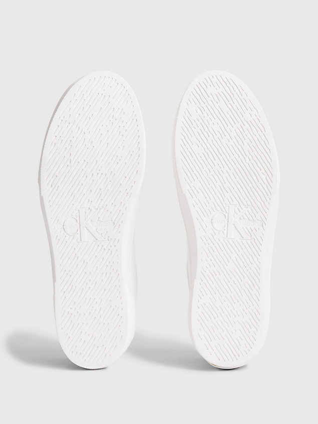 white plateau-sneakers aus wildleder für damen - calvin klein jeans
