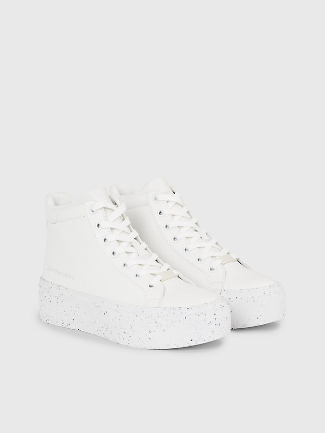 white platform high-top trainers for women calvin klein jeans