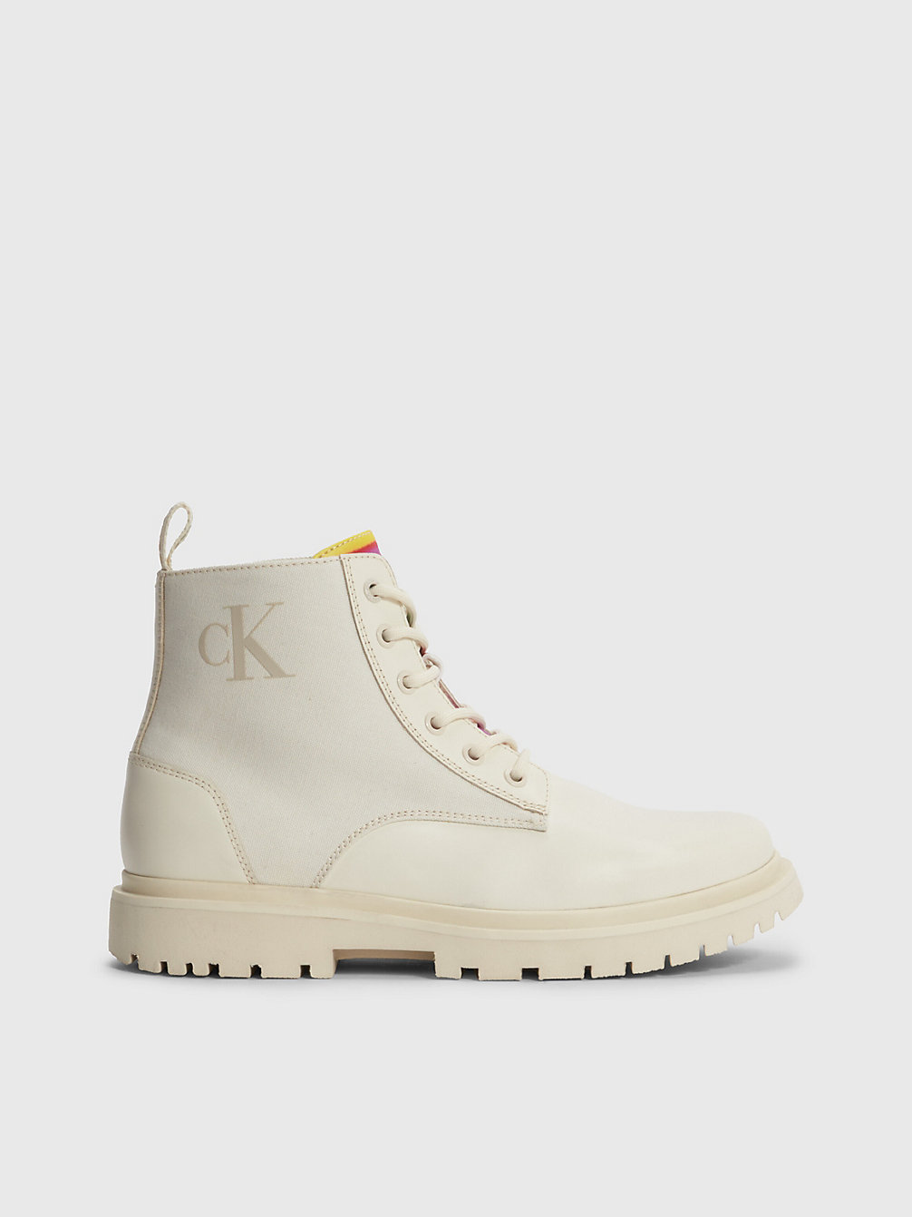 CREAMY WHITE Leather Boots - Pride undefined women Calvin Klein