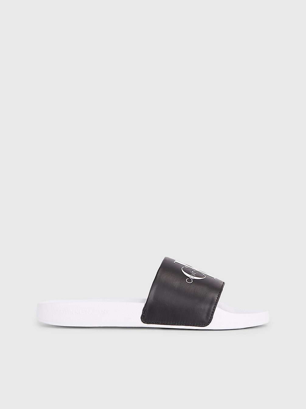 BLACK > Perlmuttartige Logo-Slippers Aus Recycling-Material > undefined Damen - Calvin Klein