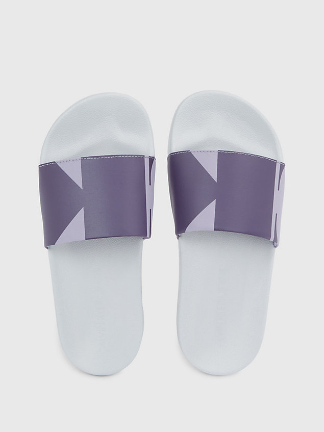 grey recycelte slippers mit logo für damen - calvin klein jeans