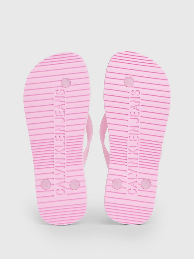 glowing guava/bright white flip flops for women calvin klein jeans
