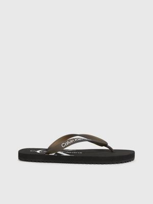 Women's black calvin discount klein flip flops